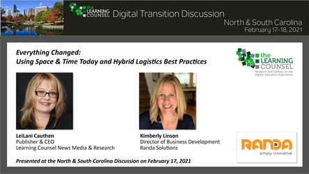 Carolinas - Everything Changed: “Using Space & Time Today and Hybrid Logistics Best Practice”