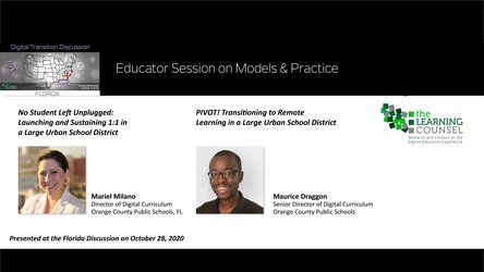 Educator Sessions on Models and Practice: Orange County Public Schools