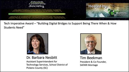 Tech Imperative Award – “Building Digital Bridges to Support Being There When and How Students Need”