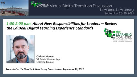  NY - About New Responsibilities for Leaders - Review the EduJedi Digital Learning Experience Standards