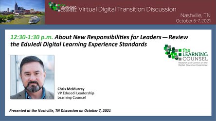  Nashville - New Responsibilities for Leaders - Review the EduJedi Digital Learning Experience Standards