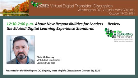 DC - New Responsibilities for Leaders - Review the EduJedi Digital Learning Experience Standards