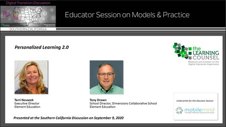 Educator Session on Models & Practice: Personalized Learning 2.0