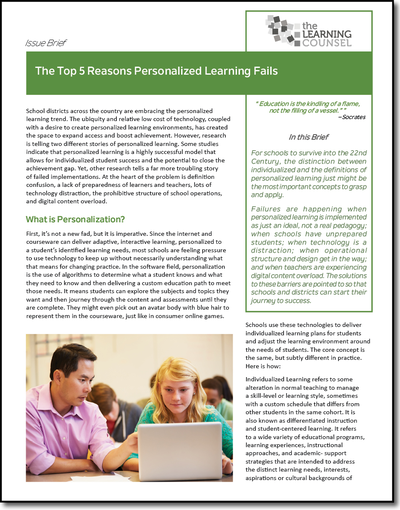 The Top 5 Reasons Personalized Learning Fails